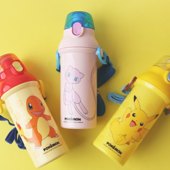 포켓몬 어깨끈 원터치 어린이 캐릭터 물통 피카츄 뮤 파이리